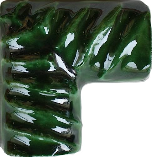 Fine Crafts Imports 5 pcs Green Talavera Clay Rope Corner