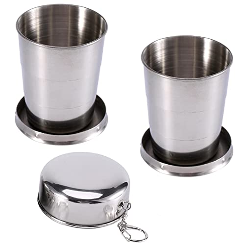 Boutihao 250ml Edelstahl Faltbare Tasse Outdoor Tragbar Teleskop Becher...