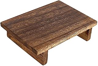 Wooden Step Stool, Wood Step Stool Vintage Wood Step Stool Perfect for High Beds, Reach High Places in Kitchen, Bathroom, Closet, Sink, Lightweight, 9.8 x 7.1 x 2.8"(As shown)