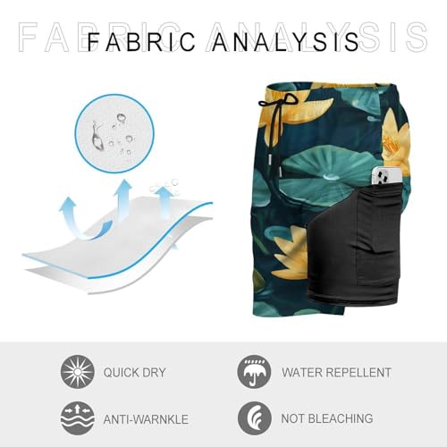 Pantalones cortos de playa elásticos con bolsillos cómodos para hombre 7