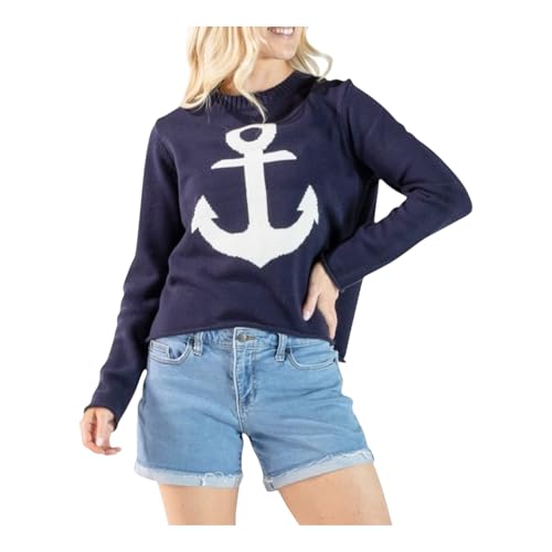 Sarasota Navy Anchor Crew Sweater