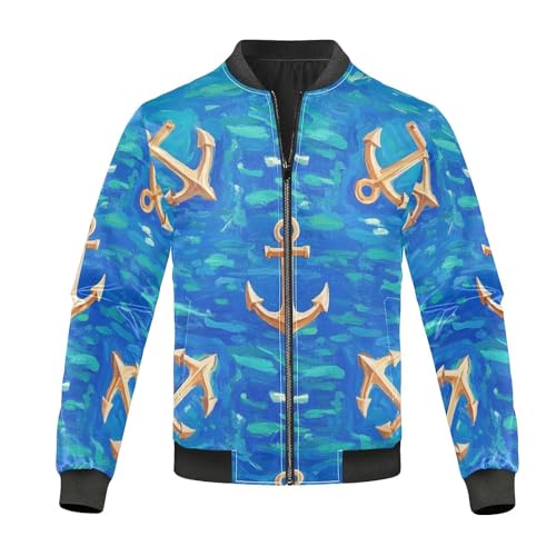 Chaqueta ligera para hombre Gold Vintage Boat Anchors