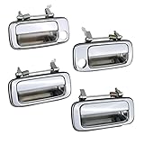 Osompar Exterior Door Handle Fit for Toyota Land Cruiser 80 Series Lexus LX450 1990-1998 Replaces 69210-60010 69220-60010 69230-60010 69240-60010 4pcs Chrome Front Rear Driver Passenger Side