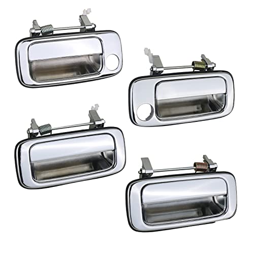Osompar Exterior Door Handle Fit for Toyota Land Cruiser 80 Series Lexus LX450 1990-1998 Replaces 69210-60010 69220-60010 69230-60010 69240-60010 4pcs Chrome Front Rear Driver Passenger Side