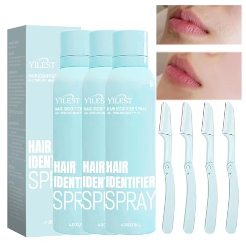 Lightning Deals Of Today Prime Hair Identifier Spray For Face Shaving Dermaplaning, Skin Body Hair Identifying Spray With Razors, Facial Hair Identifier Spray For Dermaplaning,Hair Removal(1 Bottle)