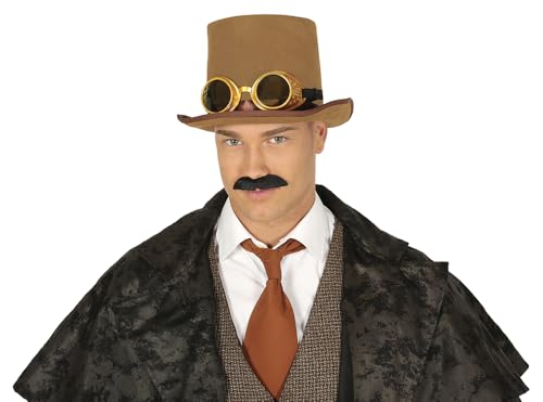Cylindre Steampunk Guirca Accessoire Chapeau Haut de Forme Marron Taille Unique
