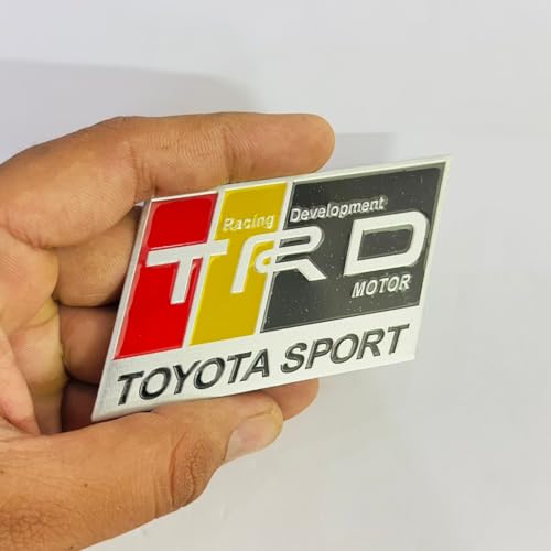 Image of Emblems for Car & Bike Metal Lo.go and Grill Me.tal Lo.go, Auto Accessories for Car Emblem 3D Badge Auto Racing Sport Sticker Grand Tourer Decal. (Germany TRD Sports Sticker)