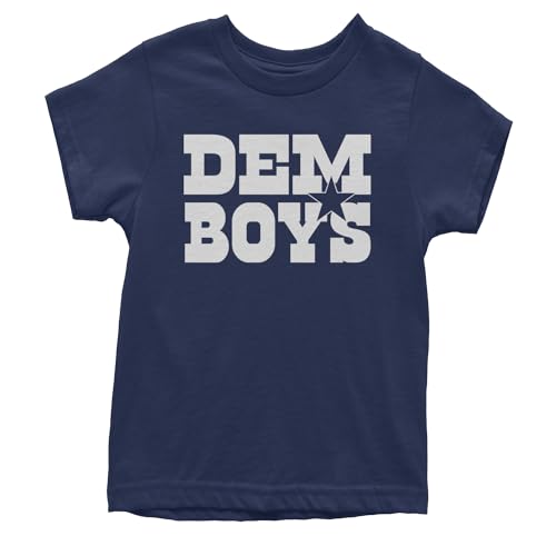 Expression Tees Dem Boys Dallas Football Youth T-Shirt, Soft Cotton Crewneck, Casual Fit, Trendy Graphic Tee