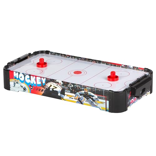 ColorBaby CB Games Juego Air Hockey Mesa, 69x36x10 cm, Madera Resistente, 2 Discos y 2 marcadores, para 2 Jugadores, Juegos sobremesa, Regalos y...