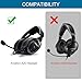 Renew A20 Ear Pads Replacement Kit, Ear Cushion with Headband Microphone Cover Windscreen Pad for Bose Aviation A20 Headset Refresh Kit (Black)