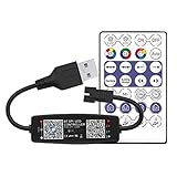 Vrabocry WS2811 WS2812B LED Controller Bluetooth Music with MIC for SK6812 WS2812 Pixel LED Strip Light APP 28Keys Remote USB 5V