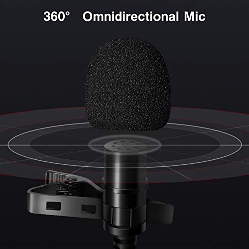 LYYDAN Lavalier Mikrofon für Handy und PC, Mikrofon mit 1.5 m Verlängerungskabel für Interview, Videokonferenz, Podcast… – Bild 5