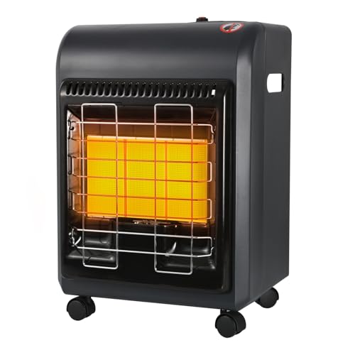 OKF Propane Heater, 6000 to 18000 BTU 3 Modes Indoor Propane Heater with ODS & Tip-over Protection, Outdoor Heaters with Gas Regulator & Hose Heat up to 450 Sq.Ft, for Garage, Camping, Patio, Shop