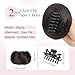 Foaoit Space Buns Hair Piece 2PC Fake Hair Buns Hair Piece for Women Natural Small Claw Clip on Bun Extensions for Women Hairpieces for Wedding Cosplay Daily Party (Darkest Brown Tend to Black
