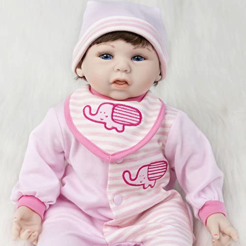 Hengqiyuan 50cm 20Zoll Reborn Babypuppe wie Echtes Baby Weiche Silikon Vinyl echt Babypuppen Lebensechte Puppe… – Bild 4