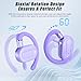 AITIDE OpenBuds Lightweight True Open Ear Wireless Earbuds with Multi-Angle Adjustment, Bluetooth 5.4 Headphones with Dual-Axis Design for Long-Lasting Comfort (Purple)