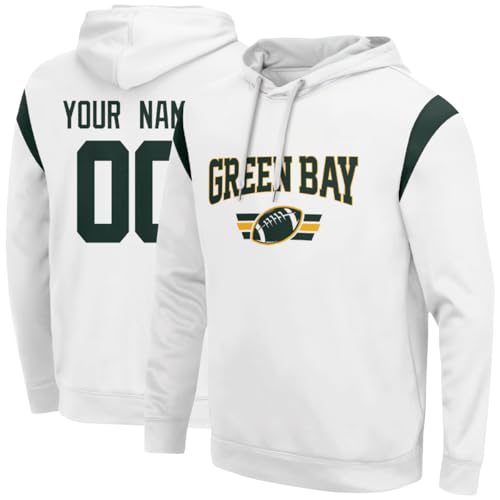 Hoodie White Sweatshirt for Men Custom Name and Number Gifts
