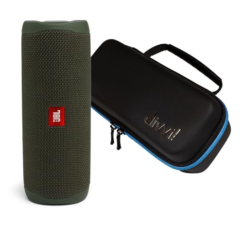 Image of JBL Flip 5 (Green) + Bundle with divvi! Protective Hardshell Case