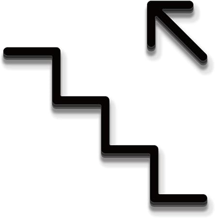 Amazon Pictoclub Stair L 階段 左上り 右下り ピクトグラム案内表示サインプレート マットブラック 標識 サイン 文房具 オフィス用品 Amazon Pictoclub Stair L 階段 左上り 右下り ピクトグラム案内表示サインプレート マットブラック 標識 サイン 文房具 オフィス用品