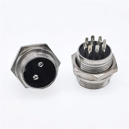 Conector circular GX16 de 2 pines macho con diametro de 16mm para chasis 5