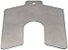 Stainless Steel Slotted Shim, Unpolished (Mill) Finish, 0.025" Thickness, 2" Width, 2" Length (Pack of 10)