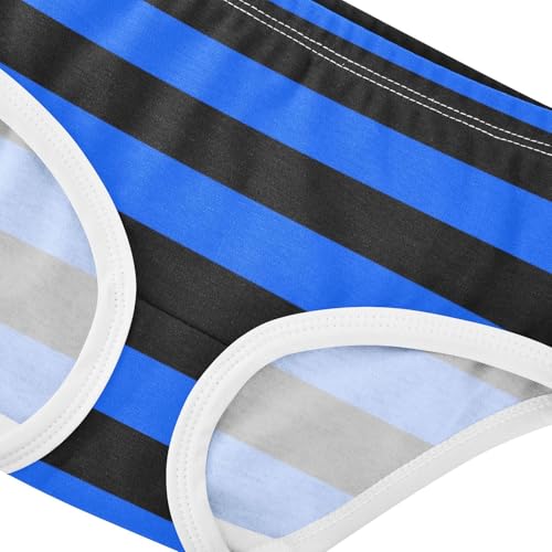 Black Blue Stripe Toddler Girls's Underwear 2T4