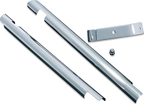 Kuryakyn 7853 Motorcycle Accent Accessory: Downtube Covers for 2000-06 Harley-Davidson Softail Motorcycles, Chrome , black