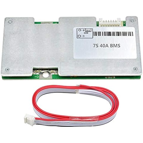 TECNOIOT 7S 40A 24V Li-ion Lipo Lithium 18650 Battery Power Protection Board with Balance Cover