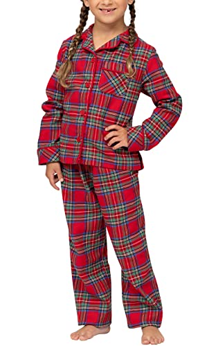 PajamaGram Printed Flannel Button-Front Kids Pajamas2