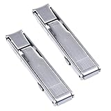 Bluecell Pack of 2pcs Professional Stainless Steel Slim Fingernail Nail Clippers