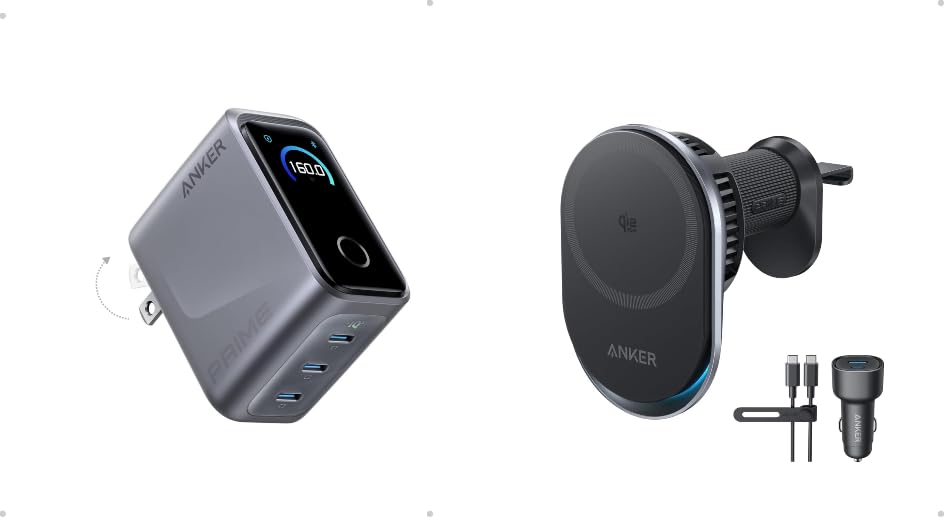Anker Prime USB C Charger 160W with Anker Prime Car Charger