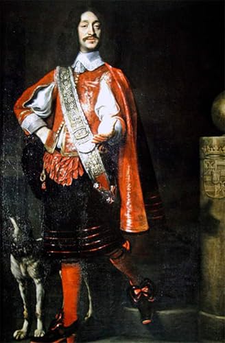 Pintura mural en lienzo de Ferdinand Von Werdenberg por Samuel Van Hoogstraten (60x90cm)