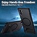 TIANNIUKE Magnetic Case for Samsung Galaxy Note 10 Plus,Compatible with MagSafe,Adjustable Kickstand,Translucent Matte Anti-Fingerprint,Shockproof Protective Phone Case for Galaxy Note 10 Plus Case