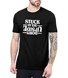 Black Mens Stuck in The Upside Down Shirt | White Upside, XL