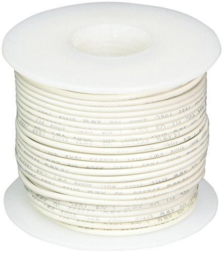Remington Industries 16UL1007SLDWHI UL1007 16 AWG Gauge Solid Hook-Up Wire, 300V, 0.0508
