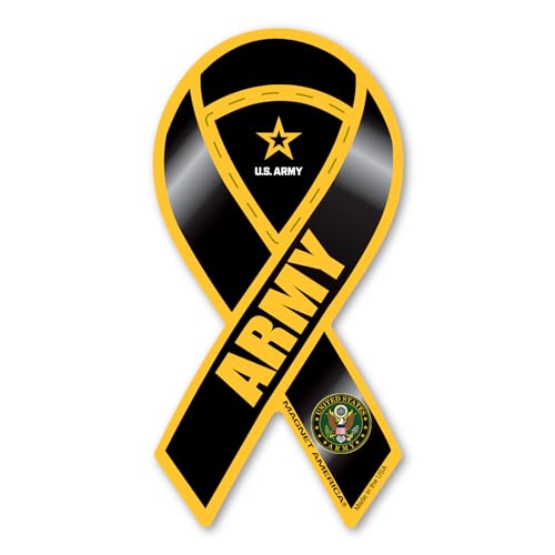 Army Black 2-in-1 Mini Ribbon Magnet by Magnet America Is 4