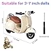 WNRTSA Scooter for Dolls Accessories, Cute Light-Up and Musical Seat with 360° Rotation, Cute Motorcycle for Dolls– Perfect for Doll Collectors, Batteries Not Included (White)