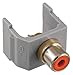 Hubbell Premise Wiring Keystone Jack, Gray, Plastic, Series: iSTATION, Cable Type: RCA (Orange)