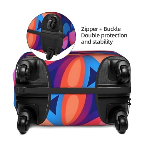Colorful Flower Tribal Style Travel Luggage Cover for Suitcase Anti-Scratch Fashion Suitcase Protector Washable Elastic Baggage Covers Fits 29-32 Inch Luggage for Travel Beach Holiday4