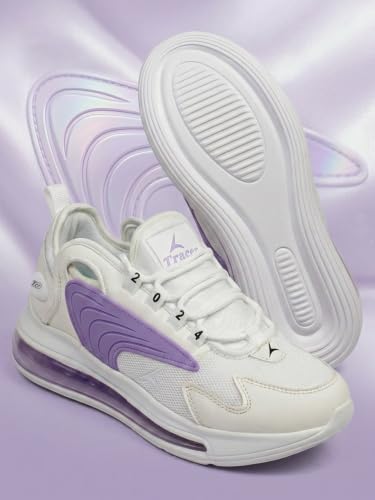 Image of TRACER Women's Running Shoes, Lightweight, Breathable, Athletic Shoes, Comfortable Gym, Walking, Jogging, Training Footwear, for Everyday Use, Available in Sizes 3 to 8 UK