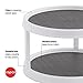 Copco Non-Skid Turntable, 2-Tier, 12-Inch, Durable & Easy Clean, White/Gray