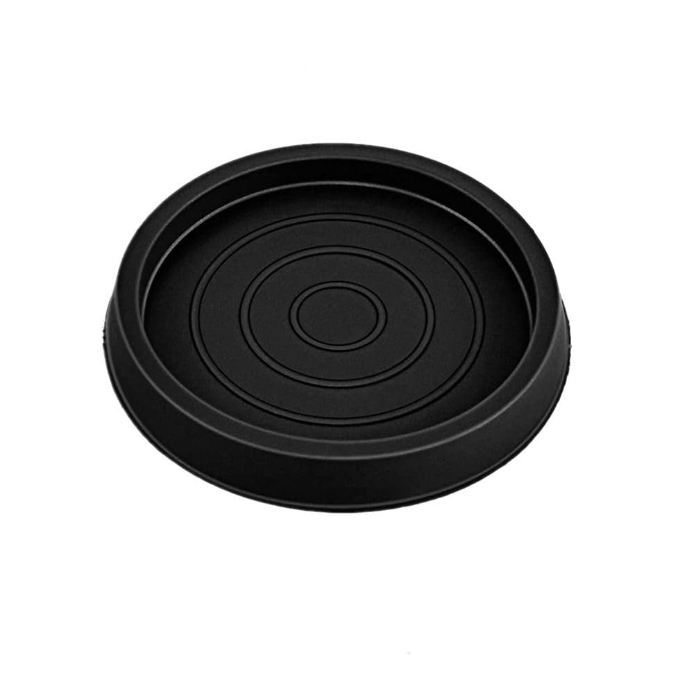 8PCS Furniture Caster Cups 2.5inch Rubber Chair Leg Feet Caps Black Non Slip Furniture Coasters Pads Round Furniture Feet Pads Floor Protectors for Bed Cabinet Sofa Chair Table - Image 2