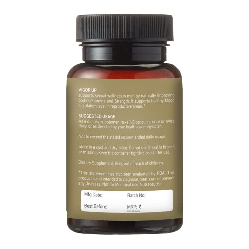 Image of Matsyaveda Vigor Up - 30 Capsules: Ashwagandha Blend - Enhances Stamina for Men - Natural Safed Musli, Shatavari & Other Ingredients