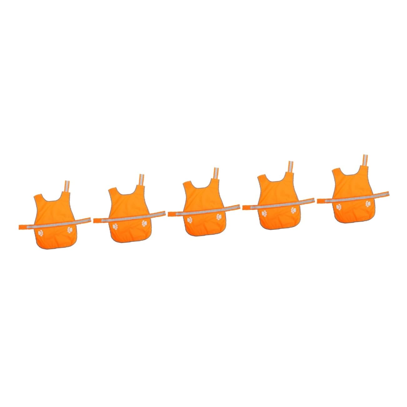 INOOMP 5St Hund reflektierende Weste Welpenweste Haustier-Hundekleidung Reflektorweste hundewarnwesten Hunde Warnweste Haustierweste Outdoor-Haustierkleidung Oxford-Stoff Orange