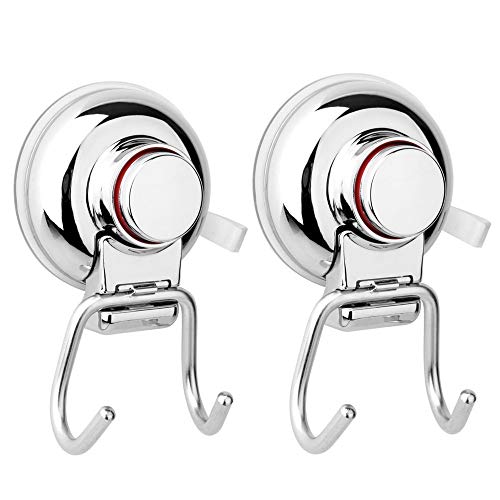 iPEGTOP Suction Cup Hooks, Powerful Vacuum Holder, Bathroom Shower Kitchen Removable Hooks Hanger for Bath Robe Towels Coat