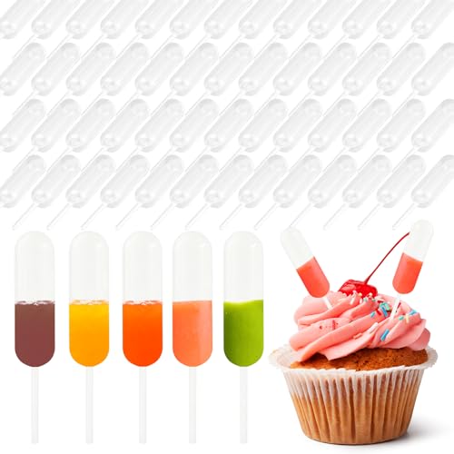 100Pcs 4ml Jam Dropper Straw,Clear Plastic Pipettes,Dropper Disposable Plastic Pipettes