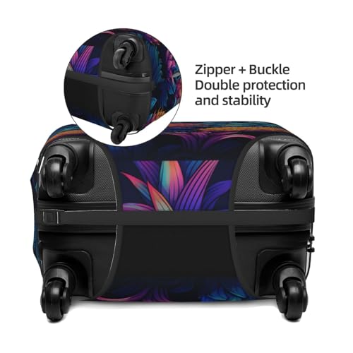 Pineapples Luggage Cover Washable Elastic Suitcase Cover Anti-Scratch Travel Luggage Protector Covers for Kids Adult M fits 22-24 inch Suitcase3