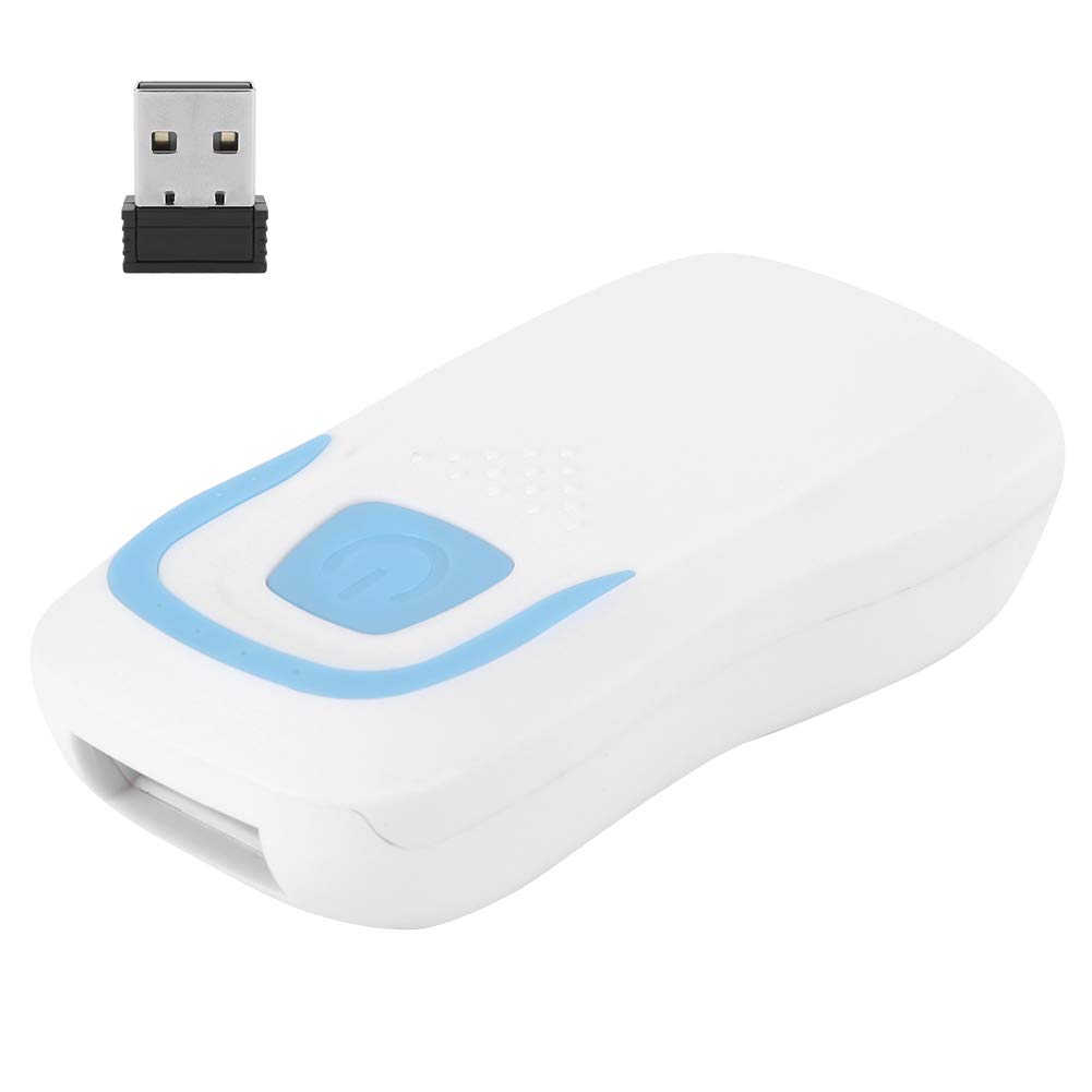Gonetre Scanner sans Fil 2,4 G QR Code et Lecteur avec Batterie 1000 MAh