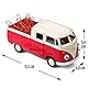 Magnetischer Büroklammerspender kompatibel mit VW Bus T1 Transporter Pritschenwagen inkl. Büroklammern – Mobile Office (rot)