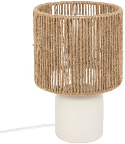 Atmosphera - Lampe à poser koby blanc h24cm